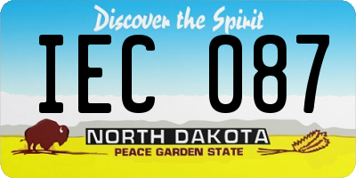 ND license plate IEC087