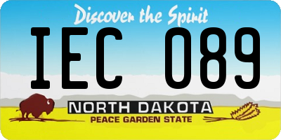 ND license plate IEC089