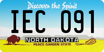 ND license plate IEC091
