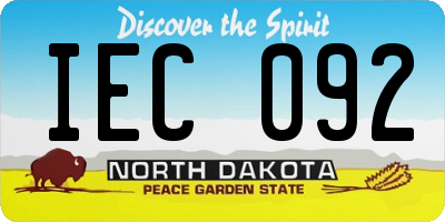 ND license plate IEC092