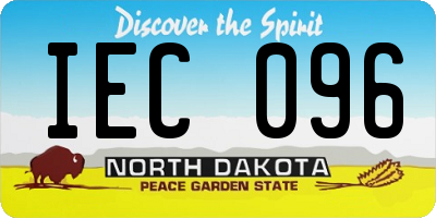 ND license plate IEC096