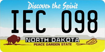 ND license plate IEC098