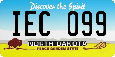 ND license plate IEC099