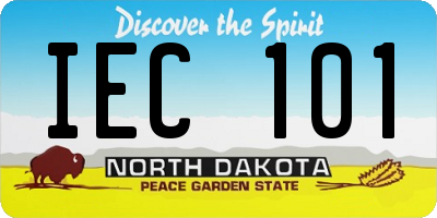 ND license plate IEC101