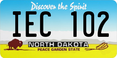 ND license plate IEC102