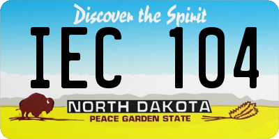 ND license plate IEC104
