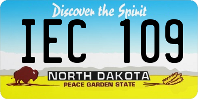 ND license plate IEC109