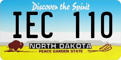 ND license plate IEC110