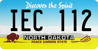ND license plate IEC112