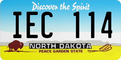 ND license plate IEC114