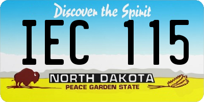 ND license plate IEC115