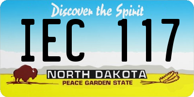 ND license plate IEC117