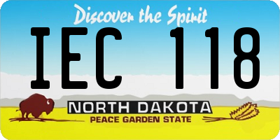 ND license plate IEC118