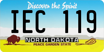ND license plate IEC119
