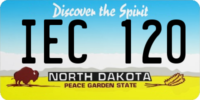 ND license plate IEC120