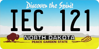 ND license plate IEC121