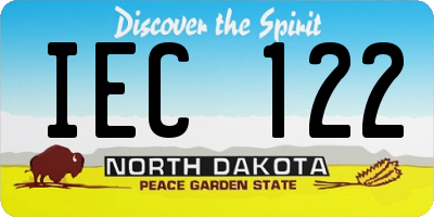 ND license plate IEC122
