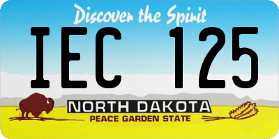 ND license plate IEC125