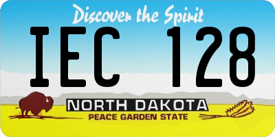 ND license plate IEC128