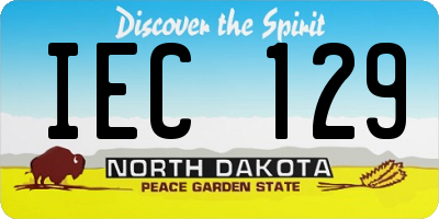 ND license plate IEC129