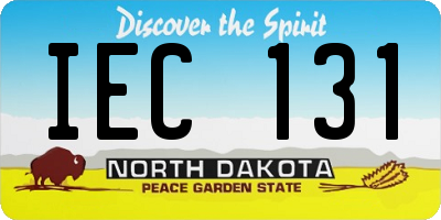 ND license plate IEC131