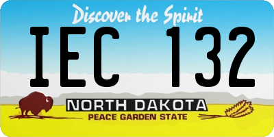 ND license plate IEC132