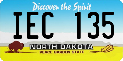 ND license plate IEC135