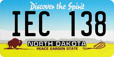 ND license plate IEC138