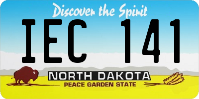 ND license plate IEC141