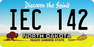 ND license plate IEC142