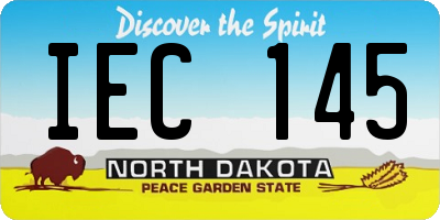ND license plate IEC145
