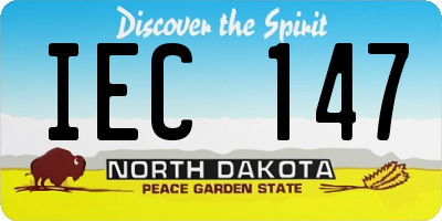 ND license plate IEC147