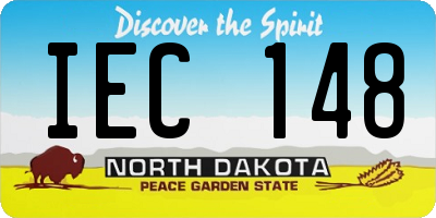 ND license plate IEC148