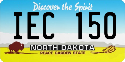 ND license plate IEC150