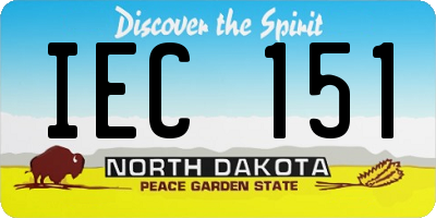 ND license plate IEC151