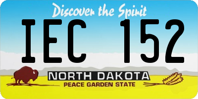 ND license plate IEC152