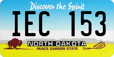 ND license plate IEC153