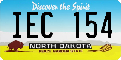 ND license plate IEC154