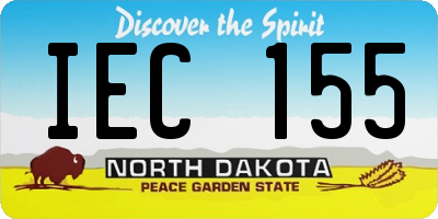 ND license plate IEC155