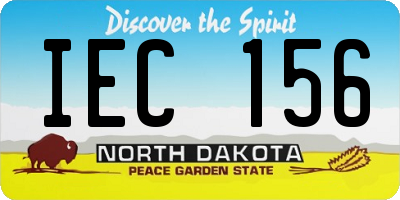 ND license plate IEC156
