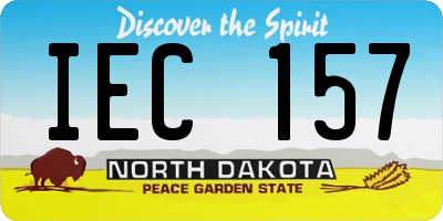 ND license plate IEC157