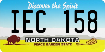 ND license plate IEC158