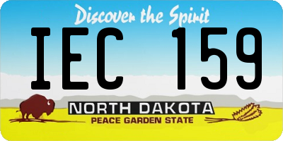 ND license plate IEC159