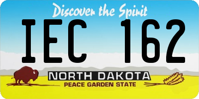 ND license plate IEC162