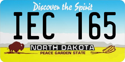 ND license plate IEC165