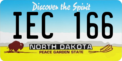 ND license plate IEC166