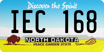 ND license plate IEC168