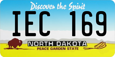 ND license plate IEC169