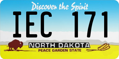 ND license plate IEC171