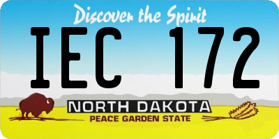 ND license plate IEC172